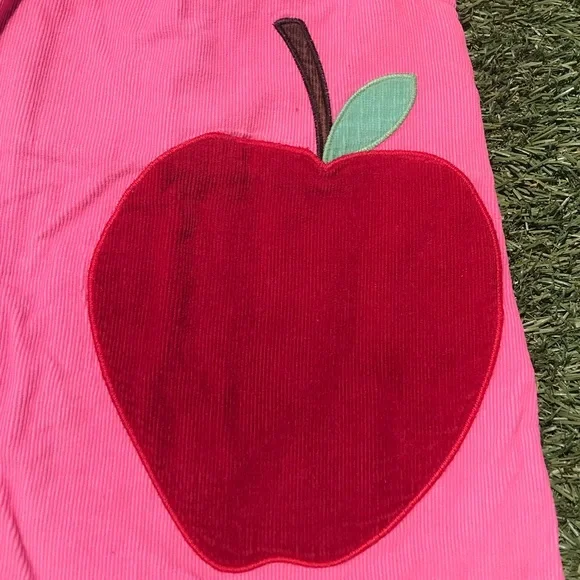 MINI BODEN a Line Apple Patch Dress Corduroy - Picture 2 of 5